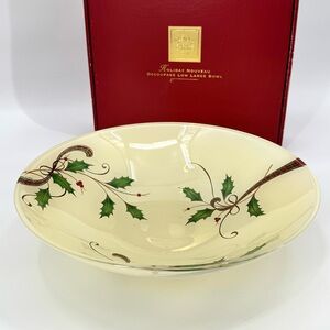 LENOX Holiday Nouveau Decoupage Low Large Severing Bowl/Centerpiece w/box